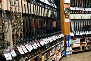 Guns for sale are seen inside of Dick's Sporting Goods store in Stroudsburg, Pennsylvania, U.S., February 28, 2018. REUTERS/Eduardo Munoz