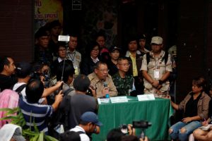 Narongsak Osottanakorn, governor of Chiang Rai province, addresses journalists near Tham Luang cave complex, as members of an under-16 soccer team and their coach have been found alive according to a local media report, in the northern province of Chiang Rai, Thailand, July 3, 2018. REUTERS/Soe Zeya