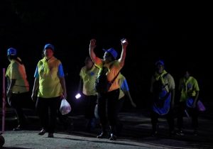 Volunteers celebrate near Tham Luang cave complex, July 10, 2018. REUTERS/Soe Zeya Tun