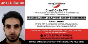 French police posted December 12, 2018 on their Police Nationale Twitter account, a call for witnesses for Strasbourg-born Cherif Chekatt, 29, the day after a gun attack on a Christmas market in Strasbourg, France. French Police Nationale/via Reuters
