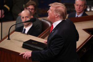U.S. President Donald Trump delivers his second State of the Union address to a joint session of the U.S. Congress in the House Chamber of the U.S. Capitol on Capitol Hill in Washington, U.S. February 5, 2019. REUTERS/Jonathan Ernst